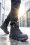 Men's Textile Black Waterproof Outdoor Trekking Boot with Non-Slip Sole and Lace-Up Design M7214 - 2