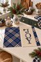 Tartan Joy Navy Blue and Beige Plaid Pattern Digital Print 2-Piece Kitchen Towel Set, 35x55 cm - 7