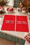 Red Winter Red-Lettered New Year's Pattern Digitally Printed 2-Piece Kitchen Towel Set, 35x55 cm - 6