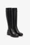 Snow Black Leather Women's Boots - 3