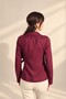 Women's Double-Breasted Jacket with Side Metal Buckles and Single-Sided Pleats - 4