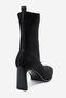 ANGELO Black Knit Women's Heeled Boots - 7