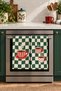 Green Cafe Coffee Cup with Green Checkered Pattern, Digitally Printed 2-Piece Kitchen Towel Set, 35x55 cm - 2