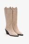 Goldie Beige Suede Women's Western Boots - 3