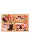 New Year's Gift Box Set of 4: Kraft Cardboard Boxes with Windows and Santa Claus Design, 22x15x7 cm - 3