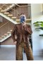 Suede Tasseled Jacket with Accessory Detail - 7