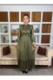 JANJAN CHIFFON DRESS WITH A COLLAR DETAIL AND BUTTON DETAILS