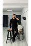 Button-Down Polo Collar Corded Fabric Knit Sweater - 2