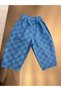 Children's Loose Fit Pants with a Blue Checked Pattern - 2
