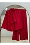 Cannaz Side-Tie Two-Strap Pants Suit - ML3003 Red - 2
