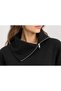 100% Cotton Black Women's Tunic Dress with Zip Detail - 3