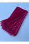 Handmade fuchsia-colored square headscarf with needle lace, 100x100 cm, handcrafted - 2