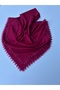 Handmade fuchsia-colored square headscarf with needle lace, 100x100 cm, handcrafted - 5