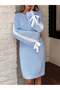 Rochie mini, albastru - 7
