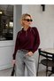 Women's Polo Collar Contrast-Piped Button-Front Corspan Knit Sweater 12510.Crs - 5