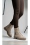 Women's Non-Slip Rubber Sole, Zipper Winter Combat Boots - 3