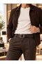 100% Genuine Coffee-Colored Leather Men's Sports Belt – Stylish and Modern Design - 4