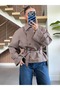 SHORT TRENCH COAT WITH BELT AND CHECKED PATTERN - 6