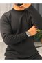 Half-Turtleneck, Corded Fabric, Long-Sleeved Sweater - 2