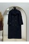 Ahuser Back-Closure Tie-Detail Trench Coat - ZŞ7322 Black - 2