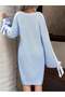 Rochie mini, albastru - 2