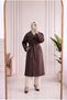 Ahuser Back-Closure Tie-Detail Trench Coat - ZŞ7322 Coffee