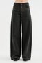 Women's Front-Buttoned, Water-Washed Palazzo-Fit Jeans - 2