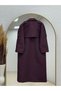 Ahuser Back-Closure Tie-Detail Trench Coat - ZŞ7322 Plum - 8