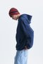 Textured Hooded Sweatshirt with Zipper - 4