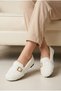Women's Belt Detail, Lambswool, Soft Sole, Indoor and Outdoor Ballet Flats - 4