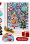 New Year's Window Sticker, 21x36 cm – Colorful Christmas Tree - 2