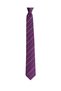 Black Striped Purple Silk Tie – 7.5 cm Wide - 7