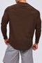 . Men's Running Sports Raglan Oval-Cut Long-Sleeve Cotton Jersey T-shirt - 4