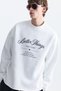 Oversize Letter Print Sweatshirt - 4