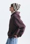 Textured Hooded Sweatshirt with Zipper - 4