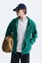 Textured Hooded Sweatshirt with Zipper - 2