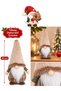 New Year's Decorative Gnome, 30 cm – Brown Plaid Pattern - 2