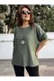 Italian Round-Neck Textured Basket-Weave Knit, Khaki - 3