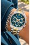 FUNCTIONS: ACTIVE-YELLOW SILVER STEEL STRAP-BLUE DIAL-MEN'S WATCH + BRACELET