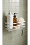 Luxury Thermoplastic Coated Single-Layer Shampoo Holder Bathroom Shower Shelf Flat Wall-Mounted Sponge Organizer - 3