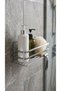 Luxury Thermoplastic Coated Single-Layer Shampoo Holder Bathroom Shower Shelf Flat Wall-Mounted Sponge Organizer