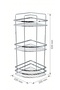 Luxury Thermoplastic-Coated 3-Layer Lamé Bathroom Corner Shower Enclosure Shampoo Holder with Hanging Corner Shelf - 5