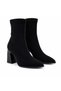 168-1503 Women's Boots with Block Heels and Pointed Toes—Black