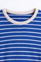 Lightweight Oversized Striped Blue and Cream Fine Knit Sweater - 2