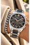 FEATURES: ACTIVE-CHARCOAL GREY SILVER STEEL STRAP, CHARCOAL GREY DIAL, MEN'S WATCH + BRACELET