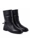 5389 Genuine Leather Women's Casual Boots—Black
