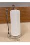 PAPER TOWEL HOLDER, CRYSTAL AND BRASS, SILVER-COLORED, HEIGHT 32 CM, DIAMETER 15 CM - 6