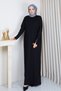 Women's V-Neck, Beaded-Sleeve, Mercerized Knit Dress