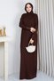 Women's V-Neck, Beaded-Sleeve, Mercerized Knit Dress - 4