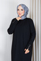 Women's V-Neck, Beaded-Sleeve, Mercerized Knit Dress - 5